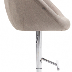 Barová židle London, textil, chrom / taupe   - 3
