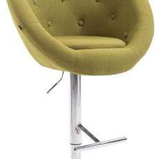 Barová židle London, textil, chrom / zelená - 1
