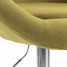 Barová židle London, textil, chrom / zelená - 5