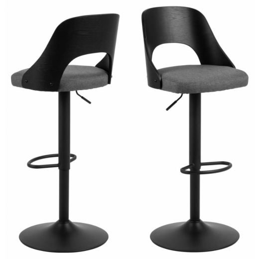 Barová židle Lucy (SET 2 ks), tmavě šedá - 1