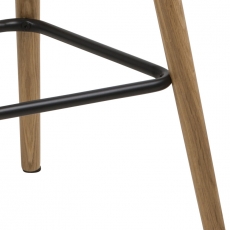 Barová židle Mabrey (SET 2 ks), tmavě šedá / dub - 5