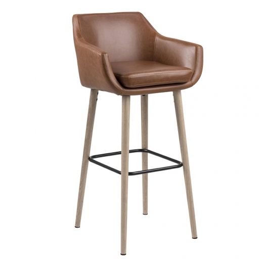 Barová židle Marte (SET 2 ks), koňaková - 1