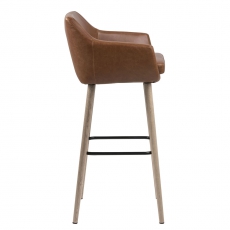 Barová židle Marte (SET 2 ks), koňaková - 3