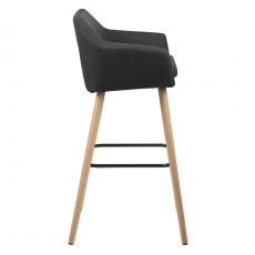 Barová židle Marte (SET 2 ks), tm. šedá - 5