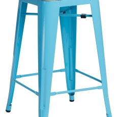Barová židle Mason bez opěradla, světlé dřevo - 5