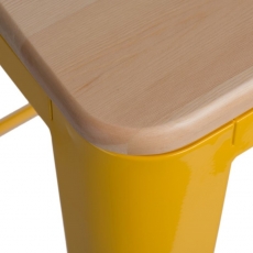 Barová židle Mason bez opěradla, světlé dřevo - 10