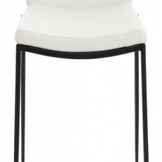 Barová židle Matola, syntetická kůže, bílá - 2