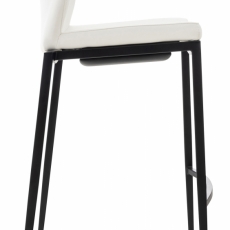 Barová židle Matola, syntetická kůže, bílá - 3