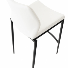 Barová židle Matola, syntetická kůže, bílá - 4