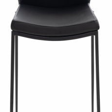 Barová židle Matola, syntetická kůže, černá - 2