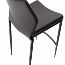 Barová židle Matola, syntetická kůže, hnědá - 4