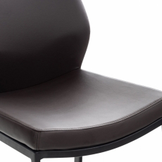 Barová židle Matola, syntetická kůže, hnědá - 5