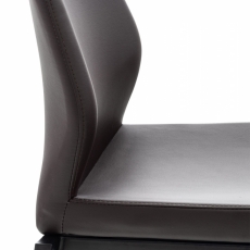 Barová židle Matola, syntetická kůže, hnědá - 6