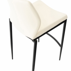 Barová židle Matola, syntetická kůže, krémová - 4