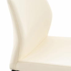 Barová židle Matola, syntetická kůže, krémová - 6
