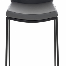 Barová židle Matola, syntetická kůže, šedá - 2