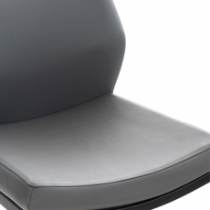 Barová židle Matola, syntetická kůže, šedá - 5