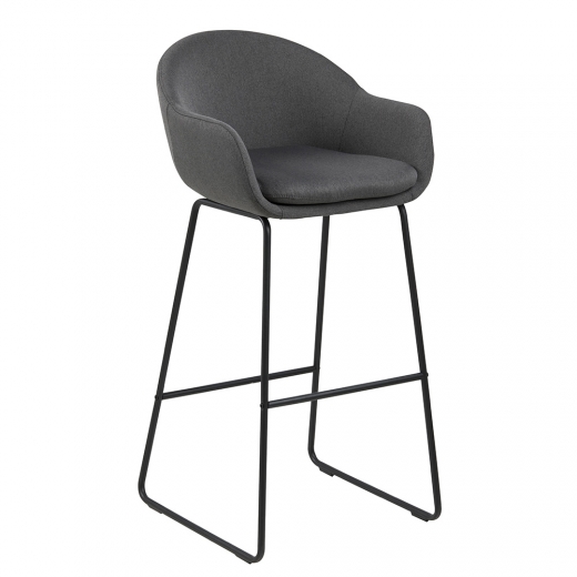 Barová židle Melina (SET 2 ks), tm. šedá - 1
