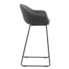 Barová židle Melina (SET 2 ks), tm. šedá - 2