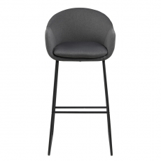 Barová židle Melina (SET 2 ks), tm. šedá - 3