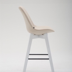 Barová židle Metz, textil, bílá / krémová - 3