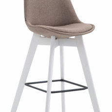 Barová židle Metz, textil, bílá / taupe - 1