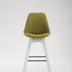 Barová židle Metz, textil, bílá / zelená - 2