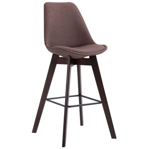 Barová židle Metz, textil, hnědá / hnědá - 1