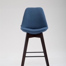 Barová židle Metz, textil, hnědá / modrá - 2