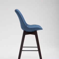 Barová židle Metz, textil, hnědá / modrá - 3