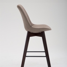 Barová židle Metz, textil, hnědá / taupe - 3