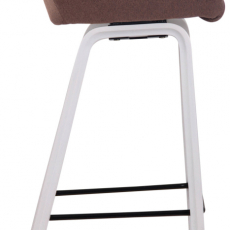 Barová židle Newnan, bílá / hnědá - 3