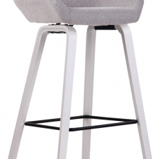Barová židle Newnan, bílá / šedá - 1