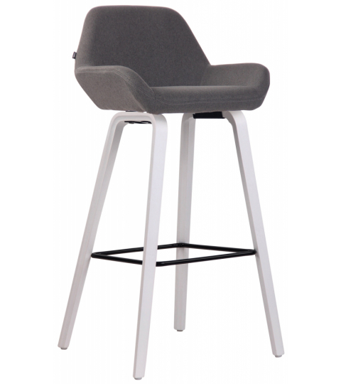 Barová židle Newnan, bílá / tmavě šedá