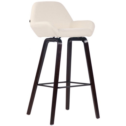 Barová židle Newnan, ořech / krémová - 1