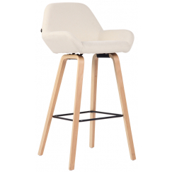 Barová židle Newnan, přírodní / krémová