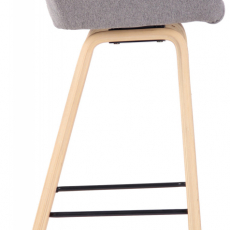 Barová židle Newnan, přírodní / šedá - 3