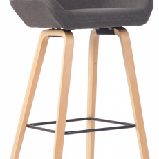 Barová židle Newnan, přírodní / tmavě šedá - 1