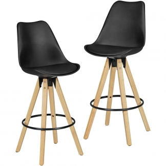 Barová židle Olga (SET 2 ks), černá