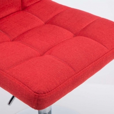 Barová židle Palma, textil, červená - 4