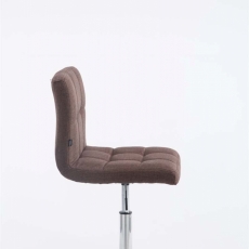 Barová židle Palma, textil, hnědá - 2