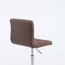 Barová židle Palma, textil, hnědá - 3