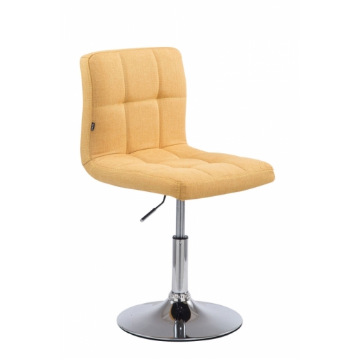 Barová židle Palma, textil, žlutá - 1