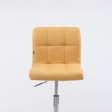 Barová židle Palma, textil, žlutá - 7