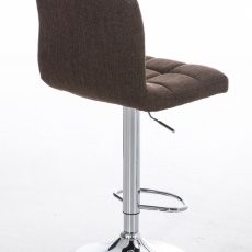 Barová židle Peru, textil, hnědá - 4