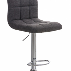 Barová židle Peru, textil, světle šedá - 1