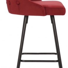 Barová židle Portree, samet, červená - 3