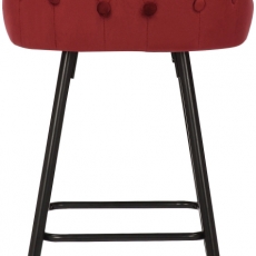 Barová židle Portree, samet, červená - 5