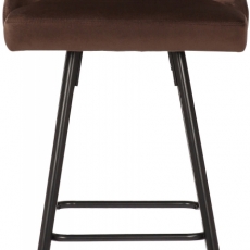 Barová židle Portree, samet, hnědá - 2