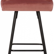 Barová židle Portree, samet, růžová - 2